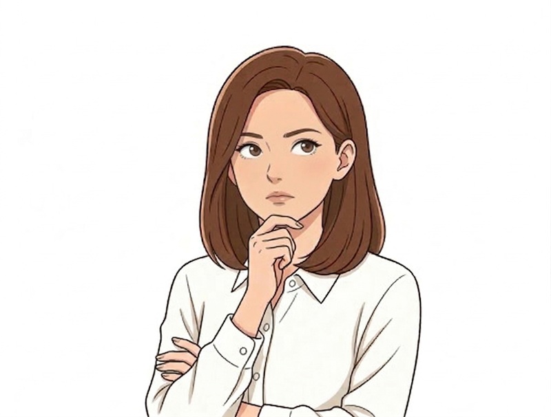 頭皮のかゆみが気にならない日があるのはなぜか考える女性のイラスト