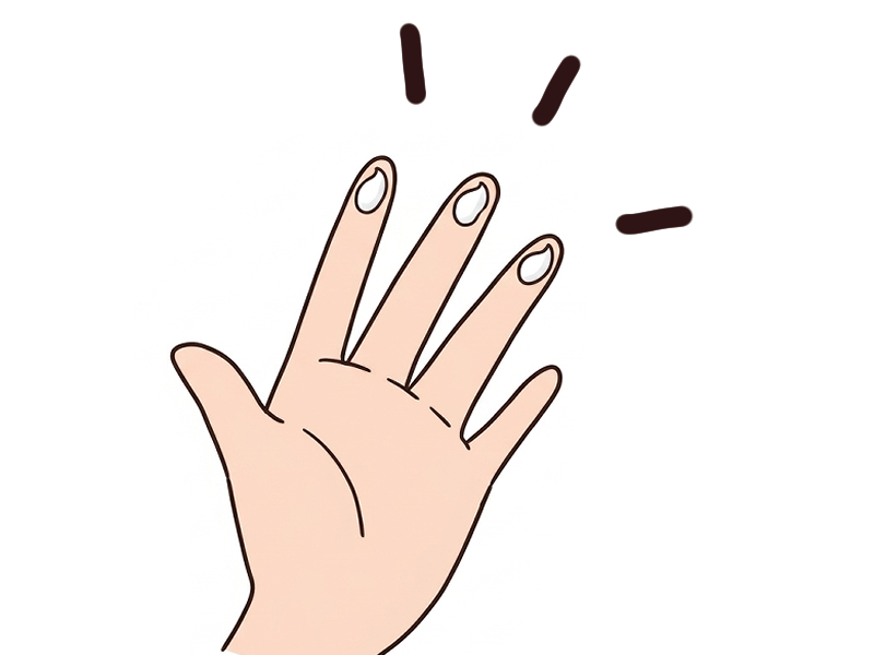 頭皮用のローションを指に出しているイラスト